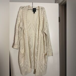 White Crochet Cardigan